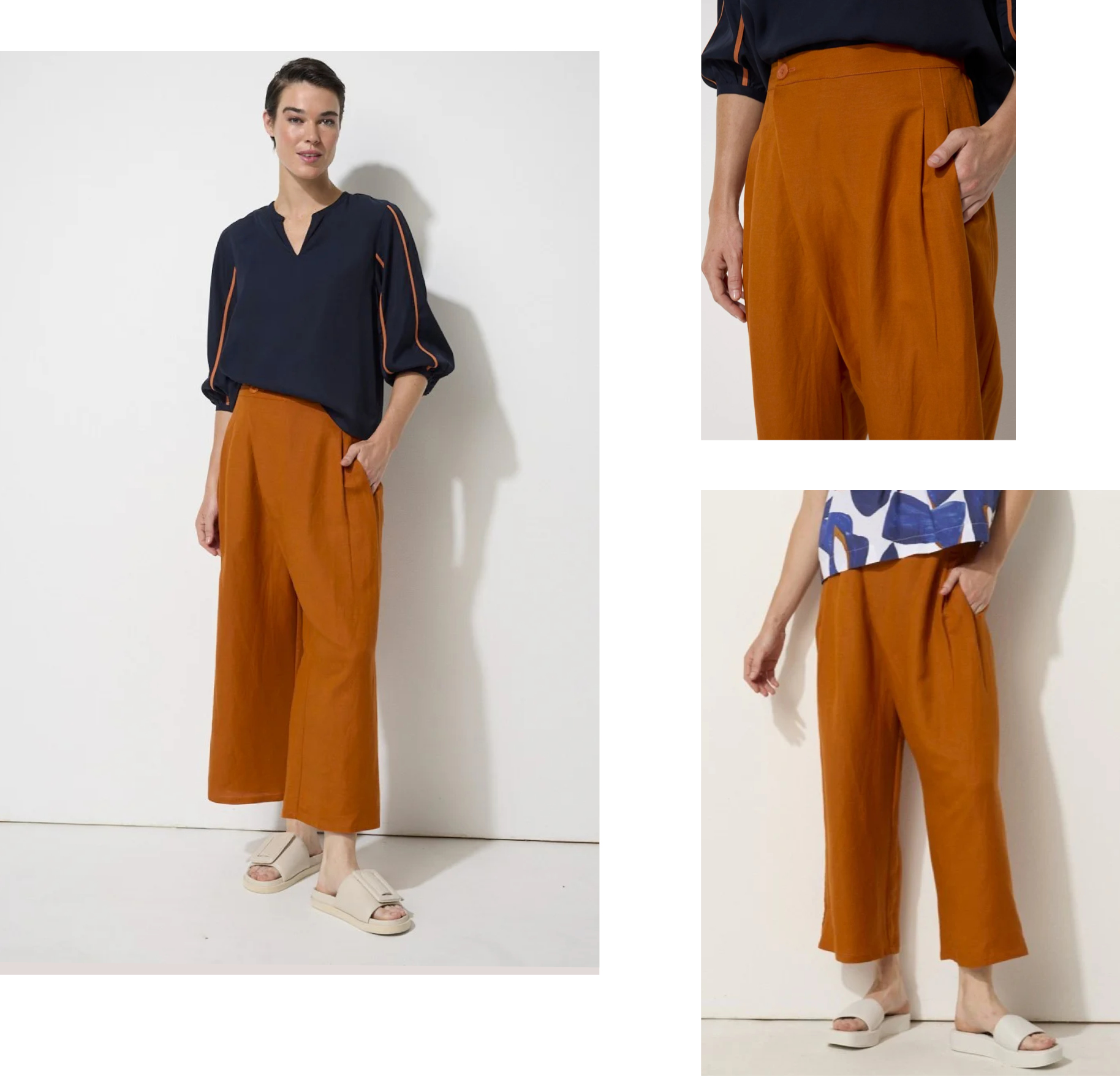 Marco Polo Essential Linen Wrap Pant. Sizes 10-20