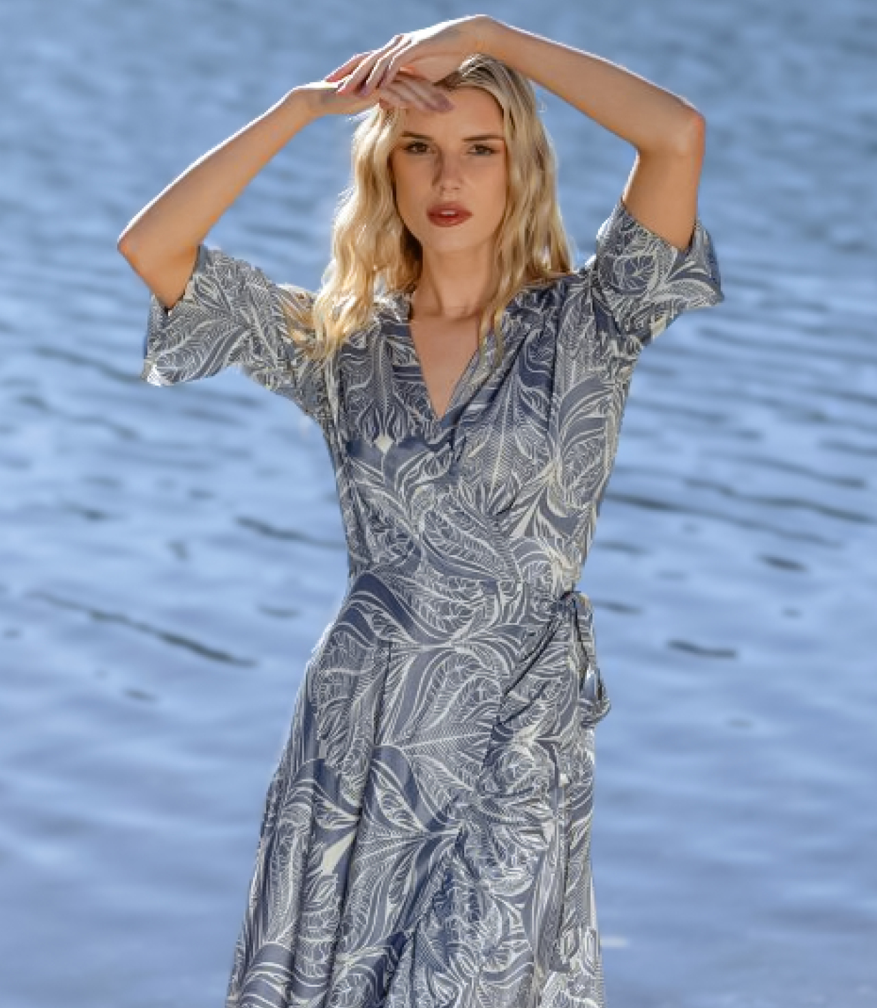 Cienna Delta Wrap Dress