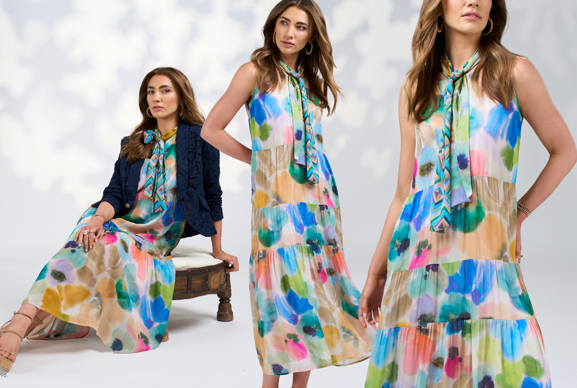 NEW Loobie's Story Free Spirit Tie Midi Dress. Sizes to fit 10-20