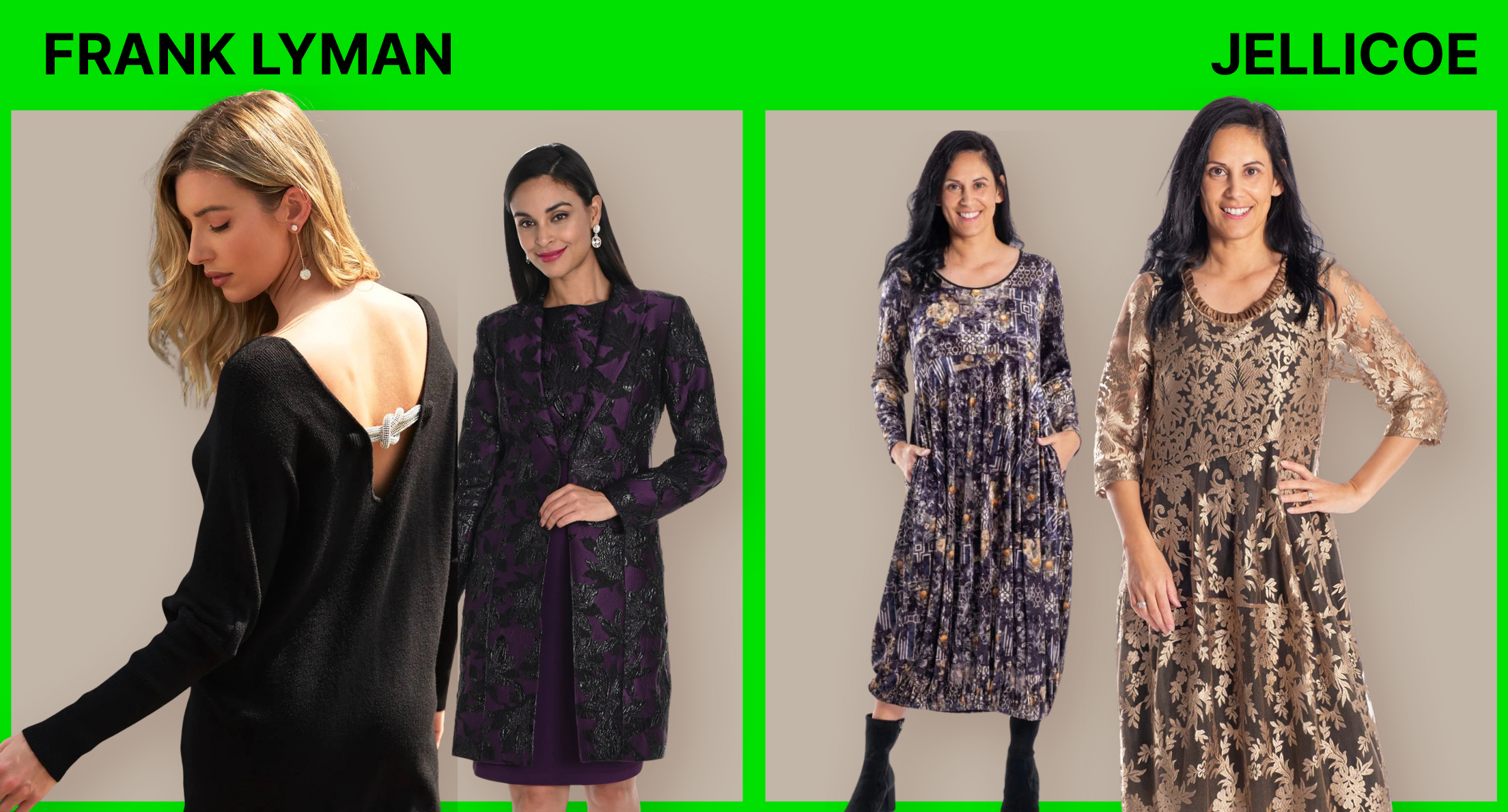 Selected Frank Lyman and Jellicoe 35% and 50% off