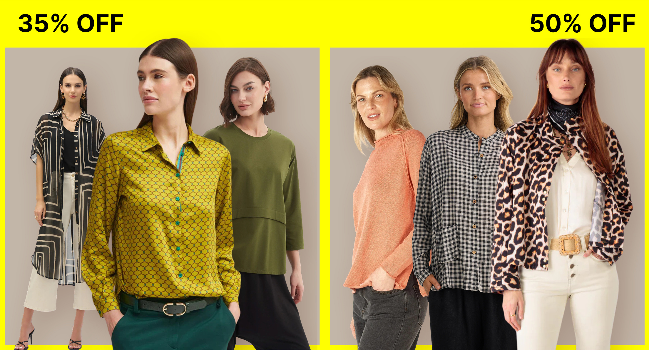 35% and 50% off selected lines