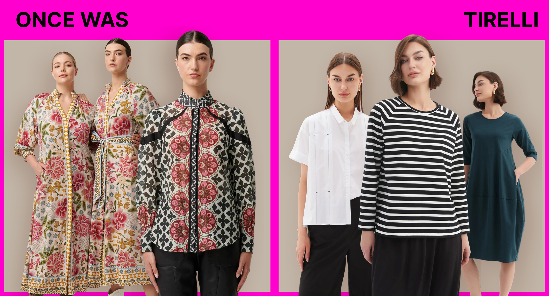 35% and 50% off selected Once Was and Tirelli