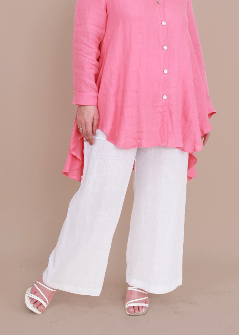 Magazine Resort Palazzo Pant in White, sizes to fit 10-22