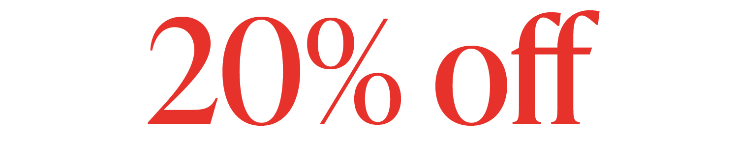 20% OFF ALL FULL PRICE!