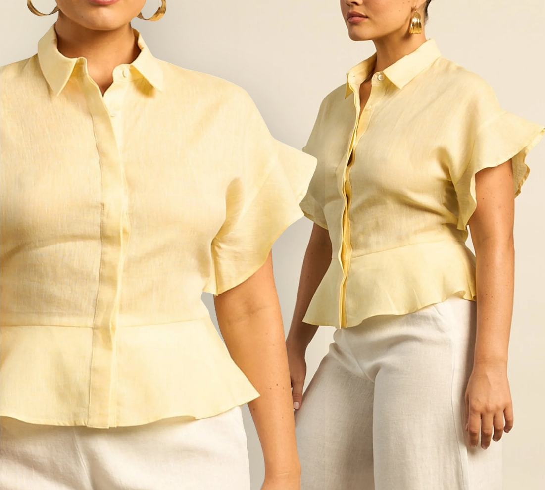 ZOE KRATZMANN Inlet Top  100% Linen. Sizes to fit 10-18