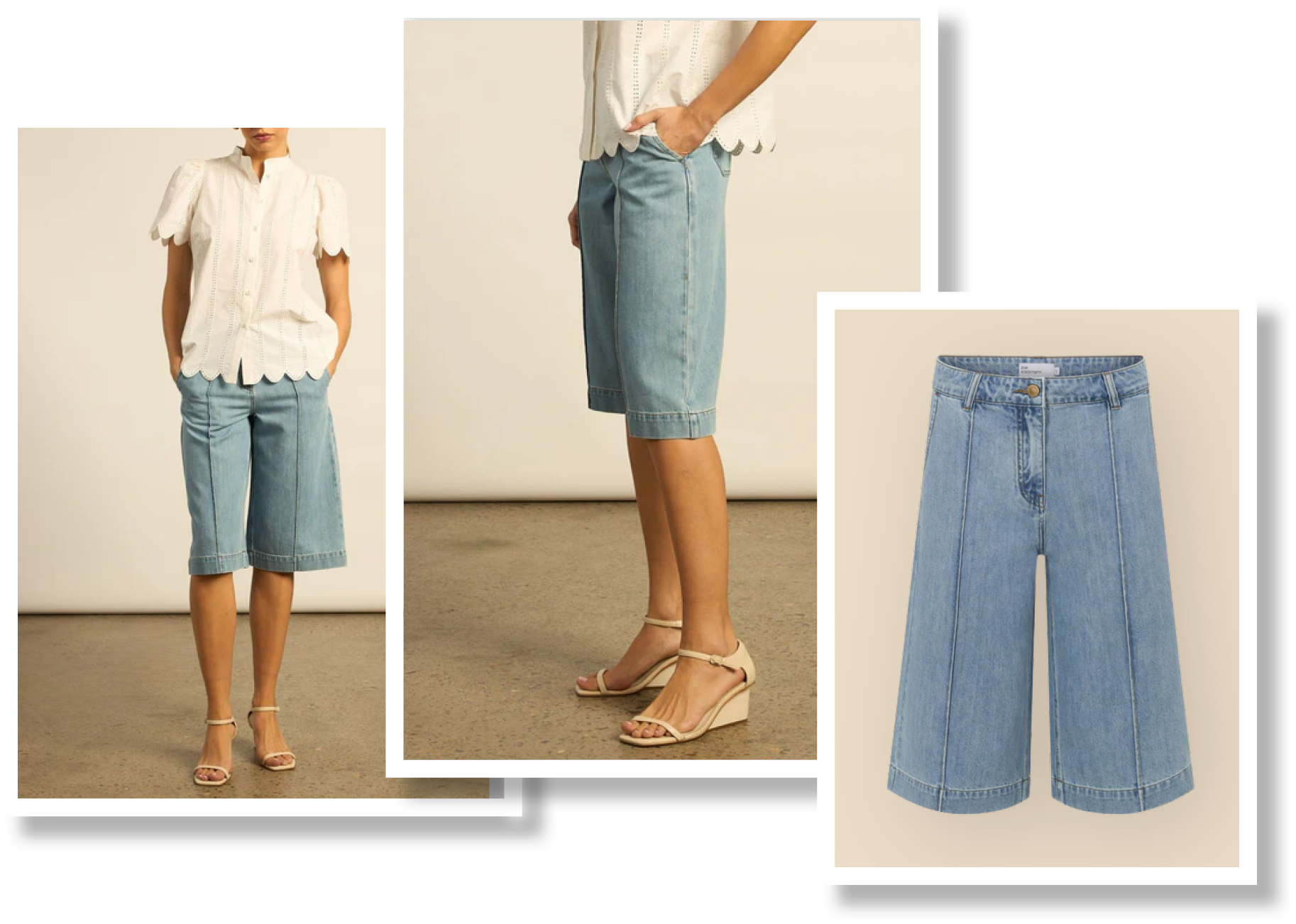 ZOE KRATZMANN Compass Shorts in Light Washed Denim. Sizes to fit 10-18