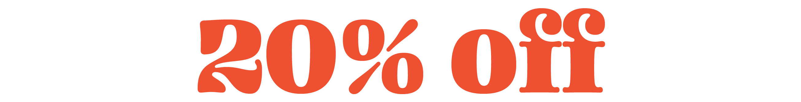 20% off new and all full price