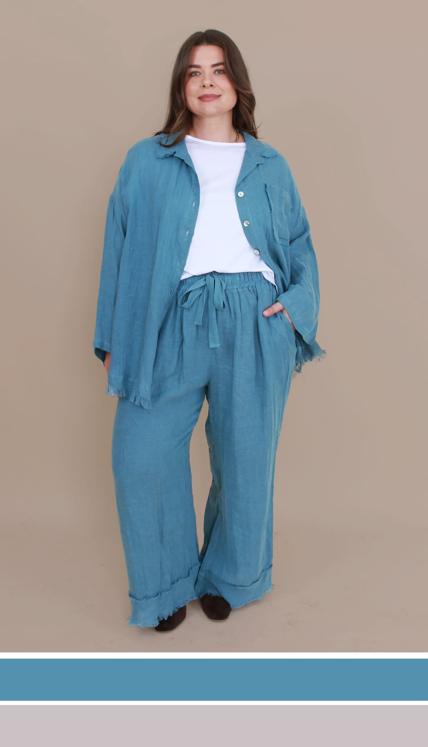 Freya Pant  100% Linen  Sizes to fit 10-24