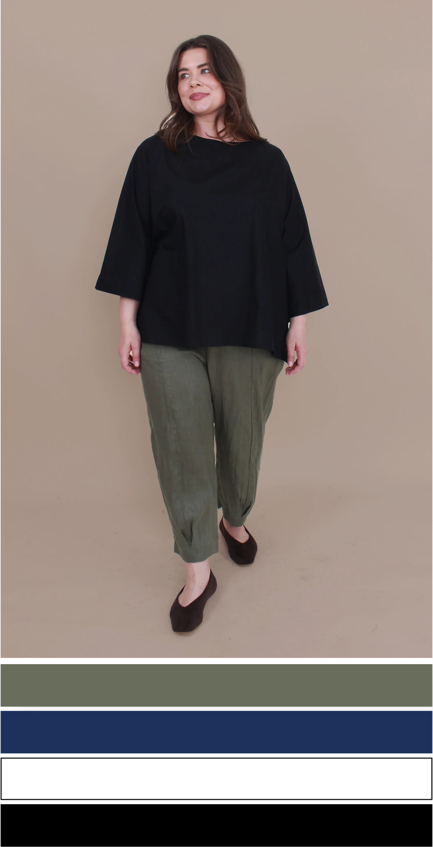 Helen Cuff Pant  100% Linen  Sizes to fit 10-24