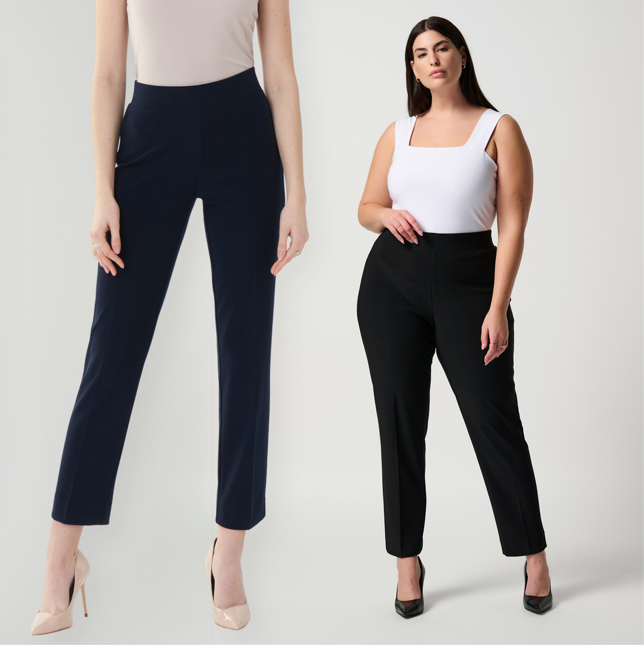 Joseph Ribkoff  Straight Leg Pant  Black or Midnight. Sizes to fit 10-24