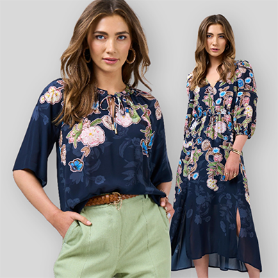 Loobie's Story Maeve Blouse and Midi Dress. Sizes to fit 10-20
