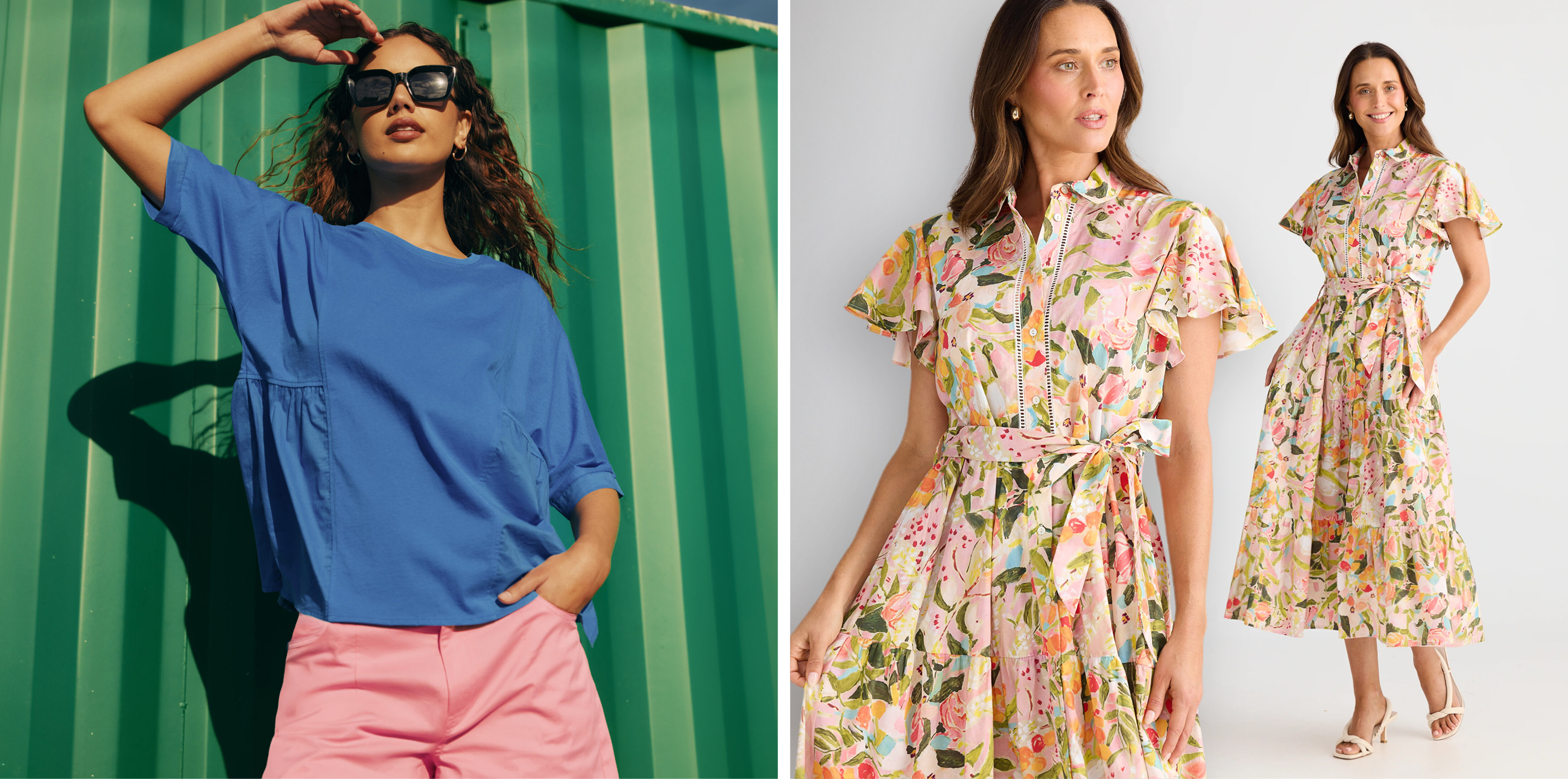 Madly Sweetly Gossamer Top. Sizes to fit 10-20 and Brave and True Alice Short Sleeve Dress. Sizes to fit 10-18