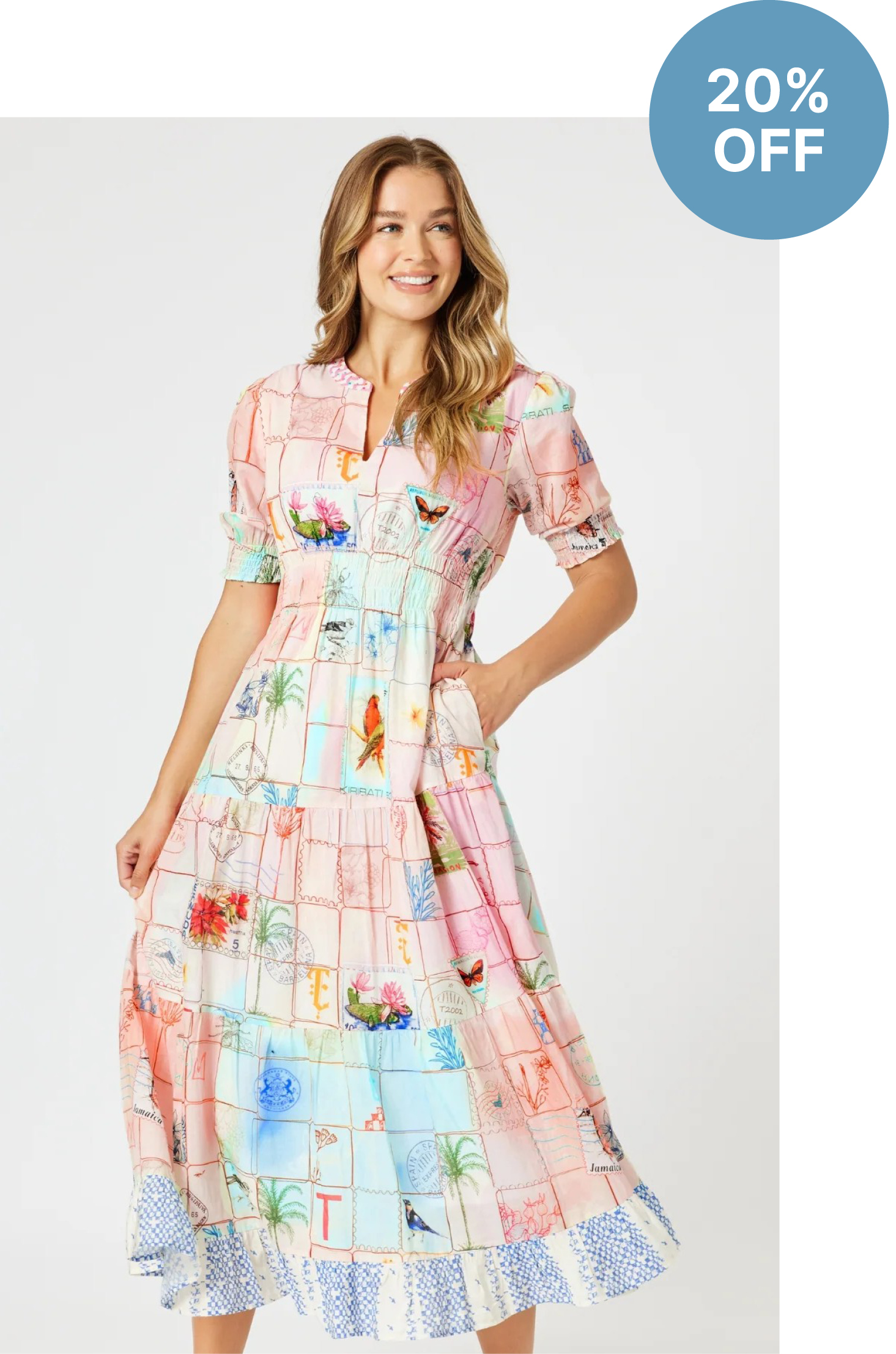 Enjoy 20% off Threadz, Gordon Smith, all new arrivals and full price items   Threadz Capri Print Maxi Dress sizes to fit  10-20  Gordon Smith Basil Spot Dress sizes to fit  10-18