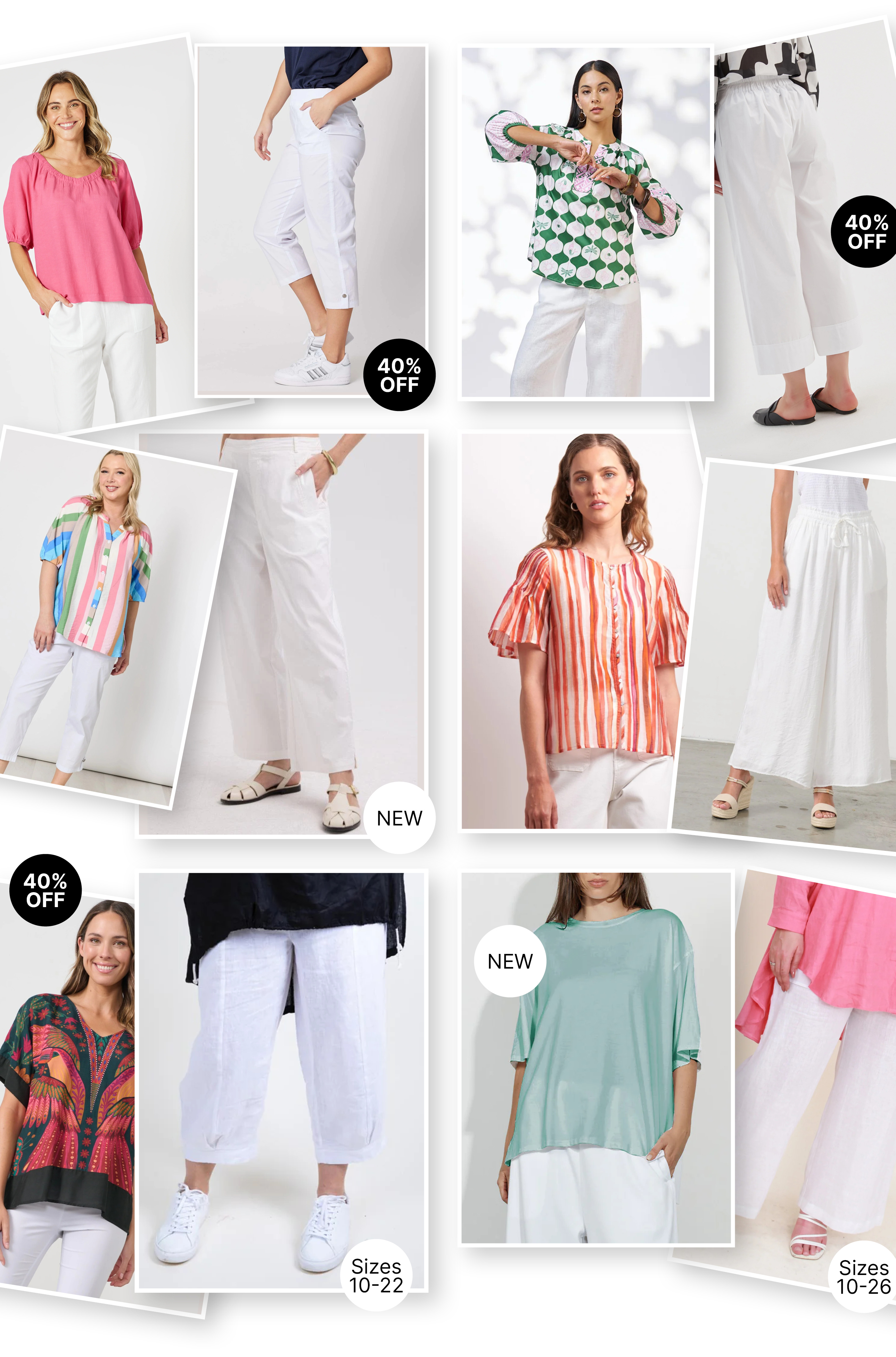 Pair crisp White pants with any easy-breezy top and you’re instantly in holiday mode. Light, airy fabrics, relaxed shapes and sun-ready colours, from Summer solids to sensational prints, keep the look effortless from brunch to beachfront.