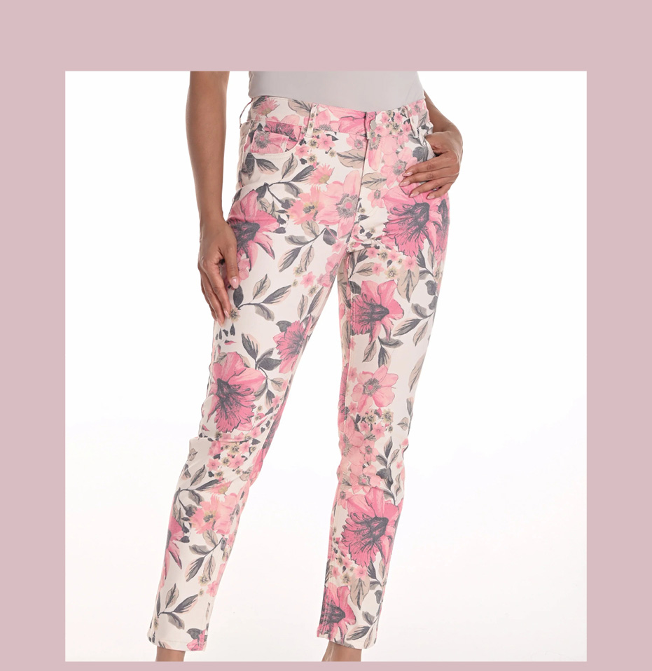 Frank Lyman  Floral Denim Jeans  NOW $164.50
