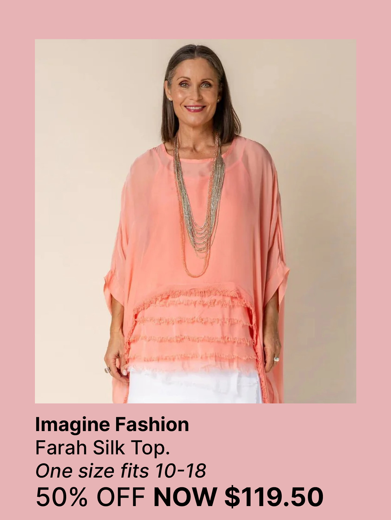 Imagine Fashion Farah Silk Top