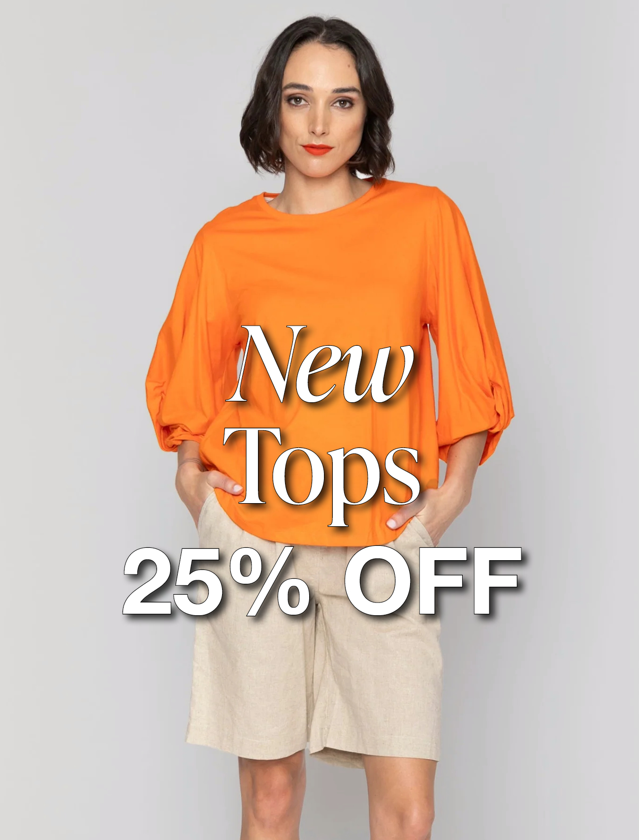 25% OFF NEW TOPS