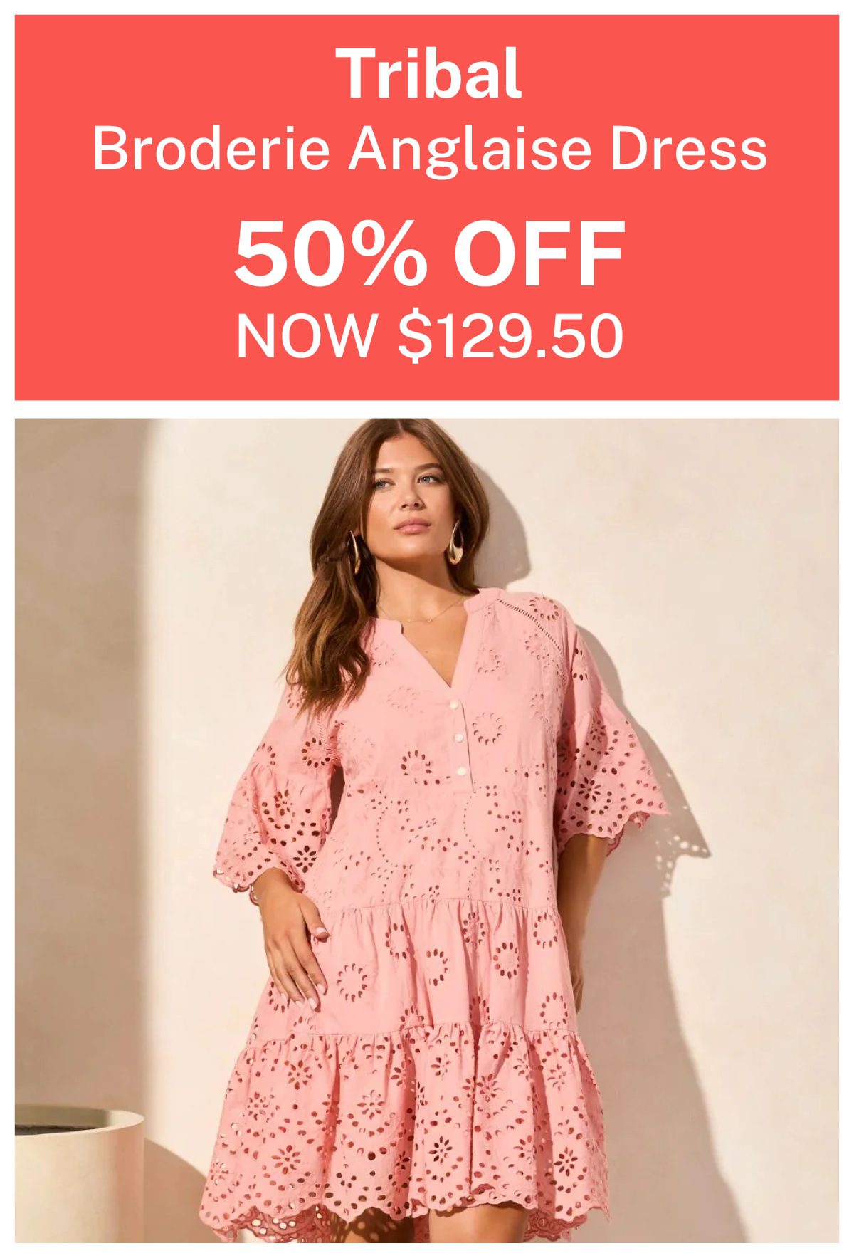 Tribal - Broderie Anglaise Dress