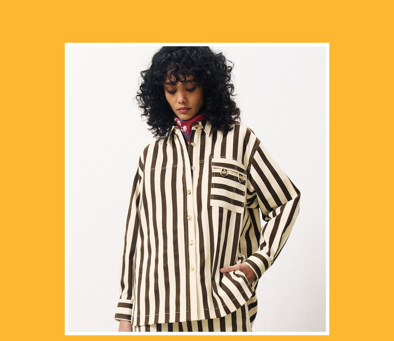 Edita Shirt  Sizes to fit 10-16  Casually cool. Relaxed-fit shirt or overshirt for easy, everyday chic