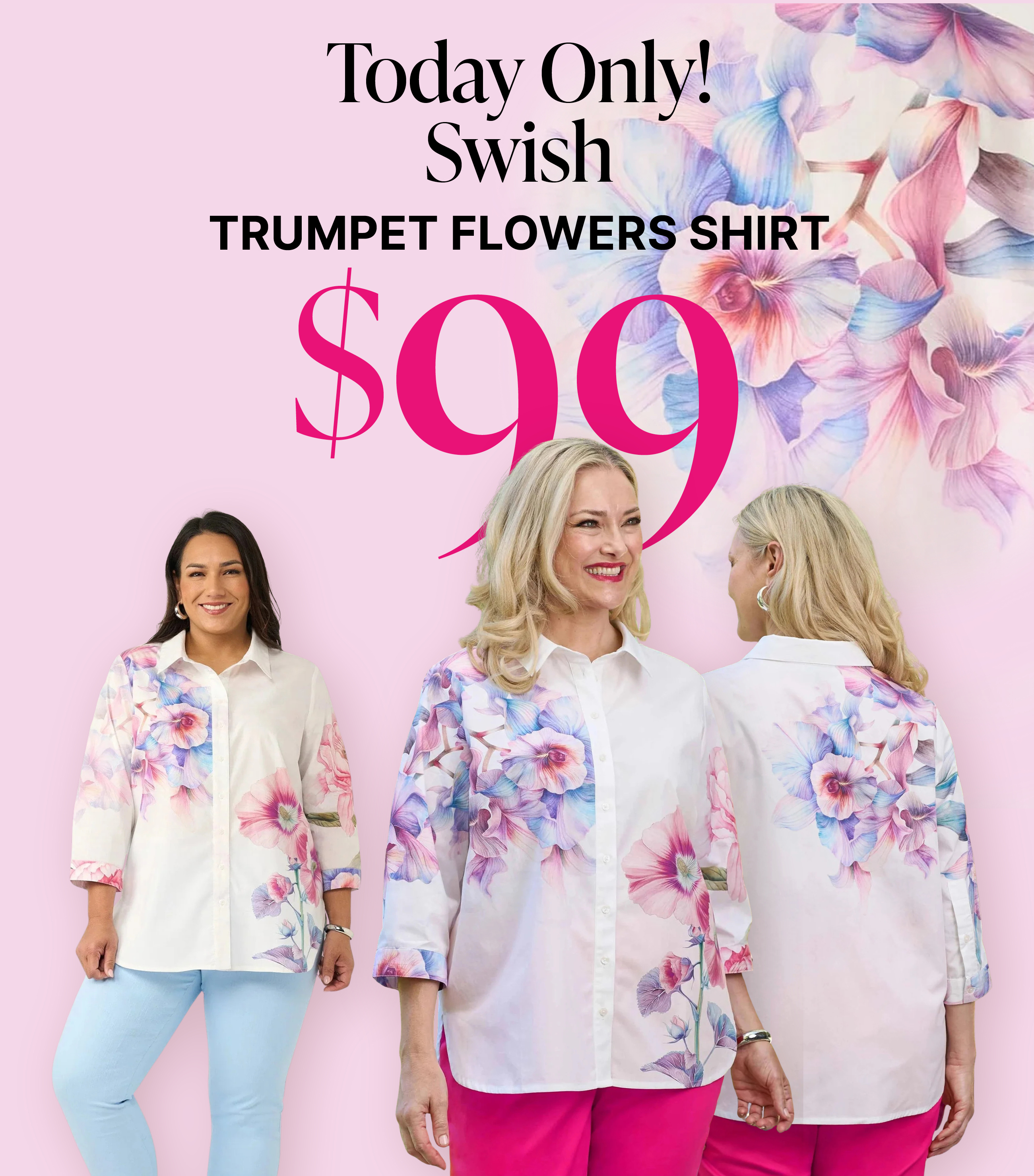 SWISH TRUMPET FLOWERS SHIRT