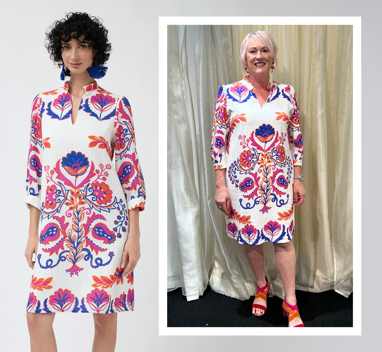 Napier's Lisa wears the Tinta and Bariloche Aliana Dress  50% OFF + Take an additional 10% off!