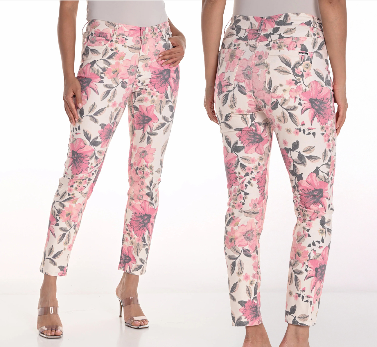 FRANK LYMAN Floral Denim Jeans  70% OFF + Take an additional 10% off!