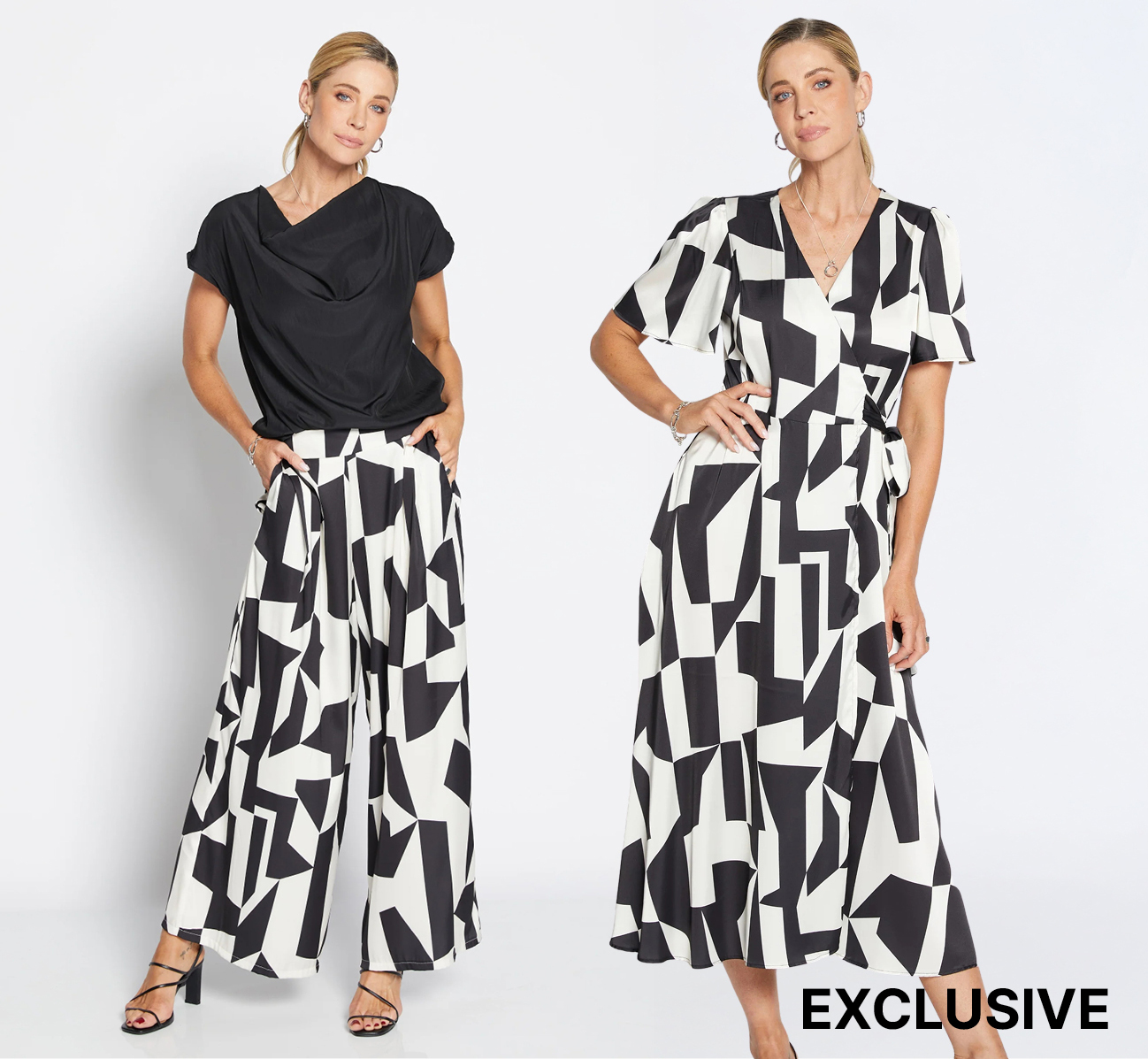 PHILOSOPHY Zack Wide Leg Pant and Gossip Wrap Dress   35% OFF + Take an additional 10% off!