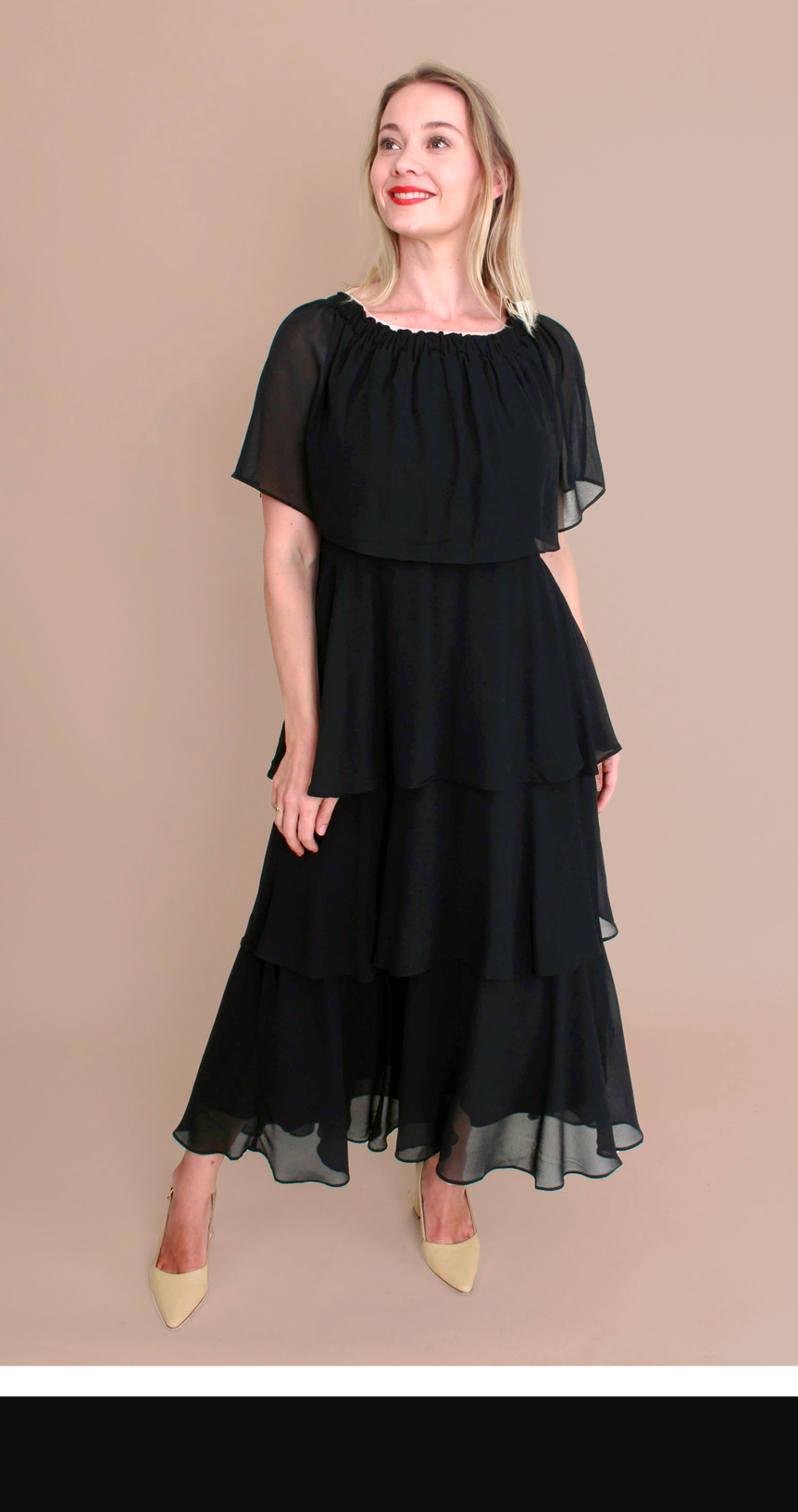 MAGAZINE Paloma Dress  Black, Rust or Red. Sizes to fit 10-20