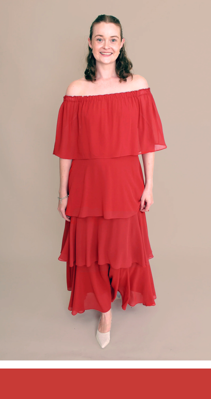 MAGAZINE Paloma Dress  Black, Rust or Red. Sizes to fit 10-20