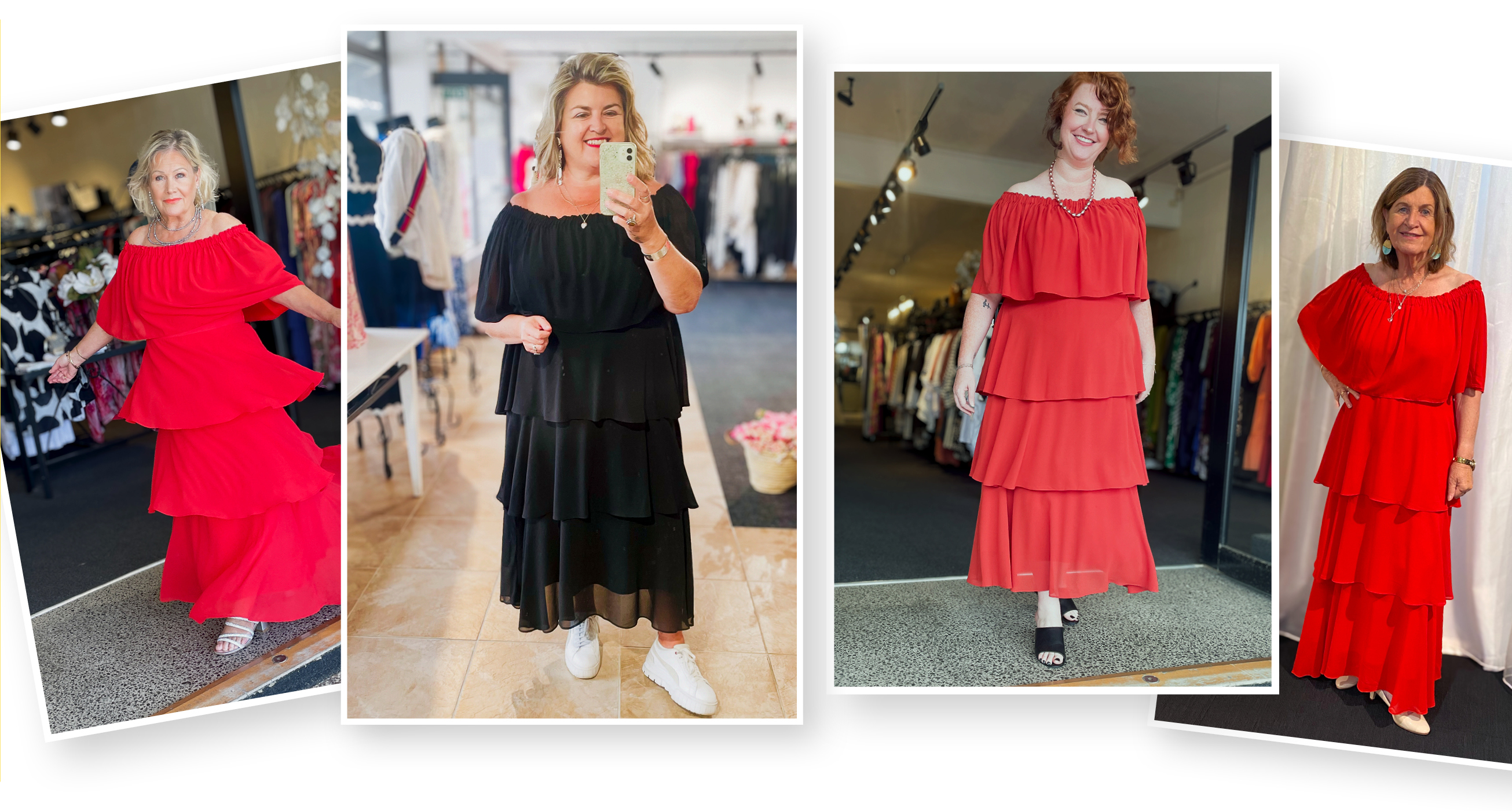 Choose Black for classic, adaptable styling. Rust brings a warm, earthy red with soft neutral undertones. Red makes a bold statement with confident, standout colour.