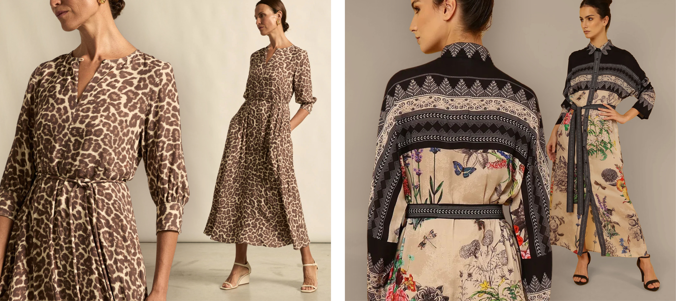 Zoe Kratzmann Scene Dress, sizes 10-18. Anannasa Otono Shirt Dress, sizes 10-20.