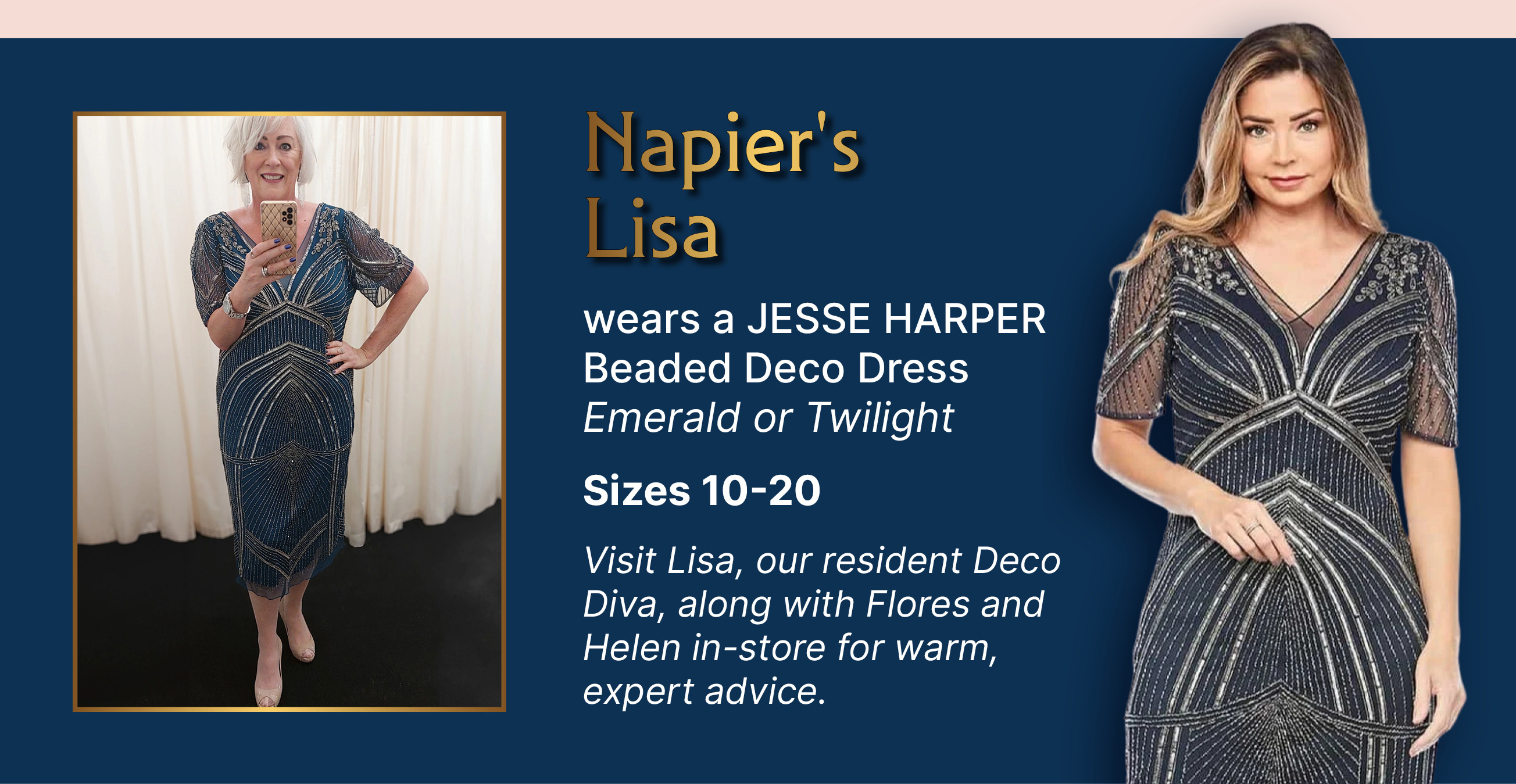 JESSE HARPER BEADED DECO DRESS