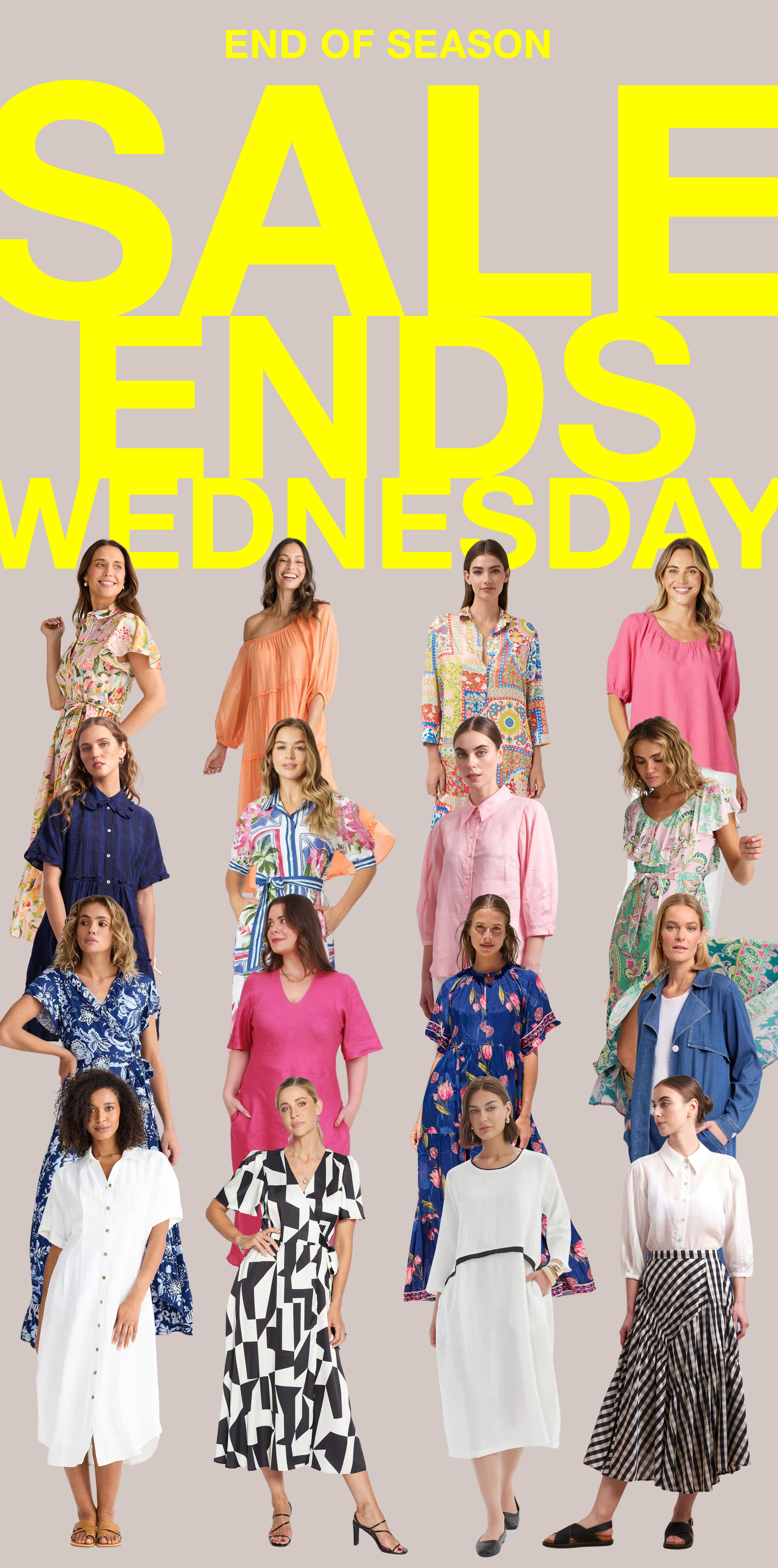 END OF SEASON SALE - ENDS WEDNESAY