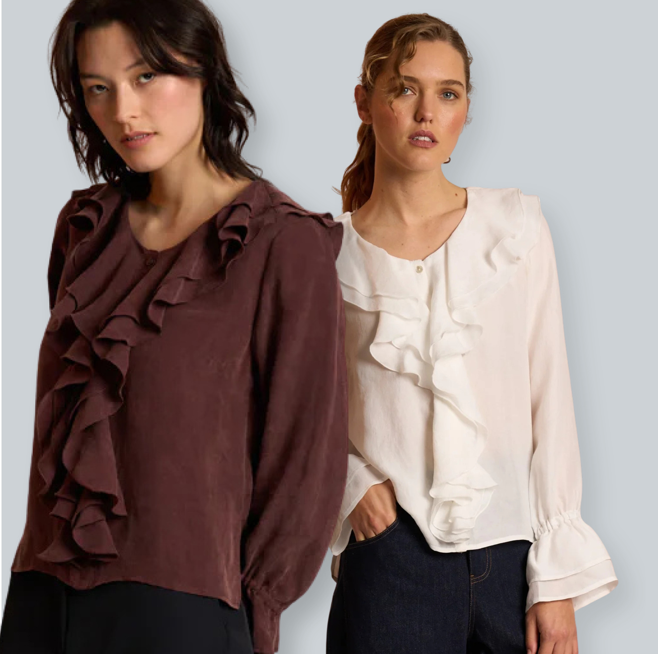 Editor's Pick  Neris    Stevie Blouse  Channelling romantic 70s nostalgia with a beautifully floaty silhouette.    Raisin or Rice  Sizes 10-22    Designed in New Zealand