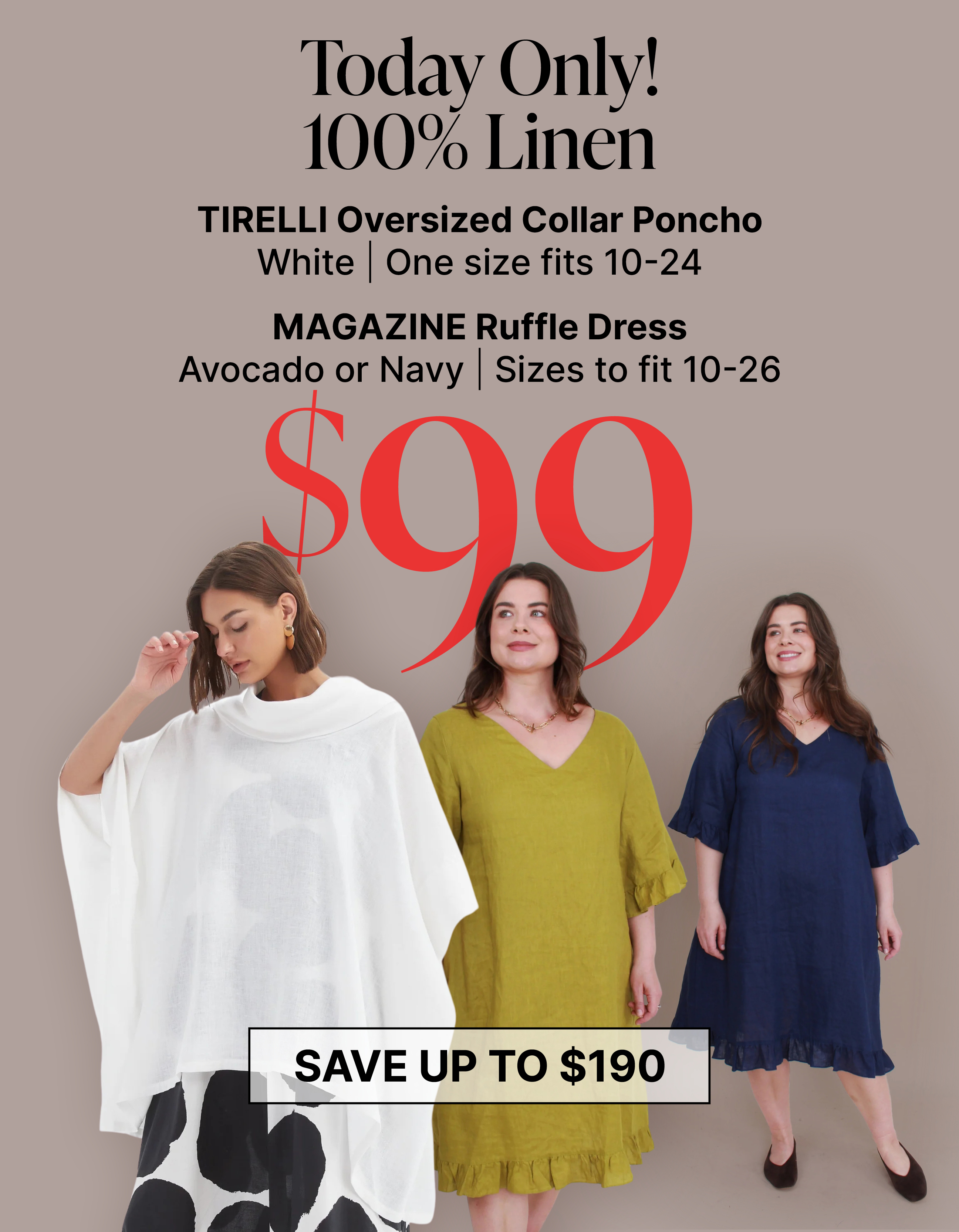 $99 Tirelli and Magazine 1 Day Deal