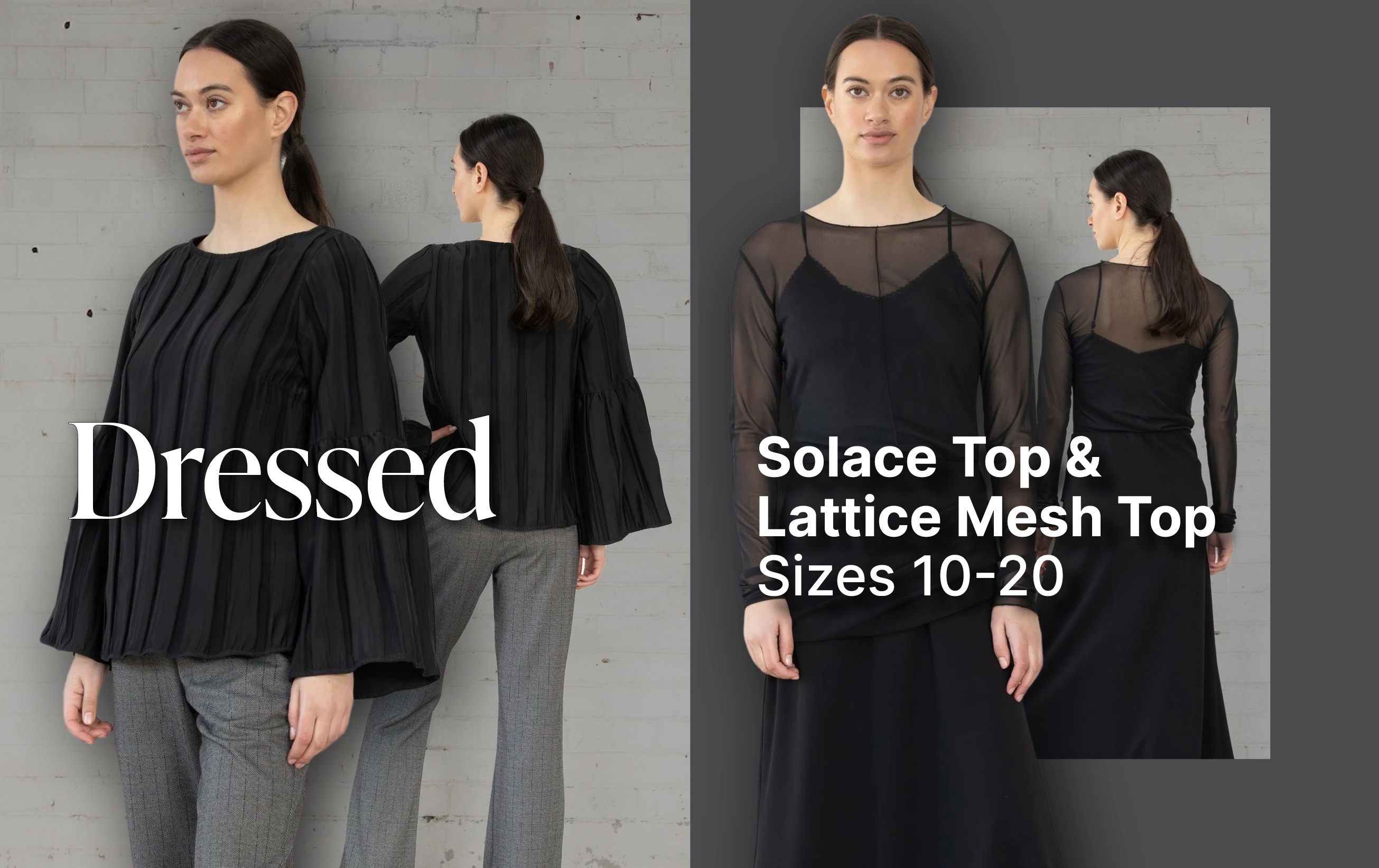Dressed Solace Top and Lattice Mesh Top