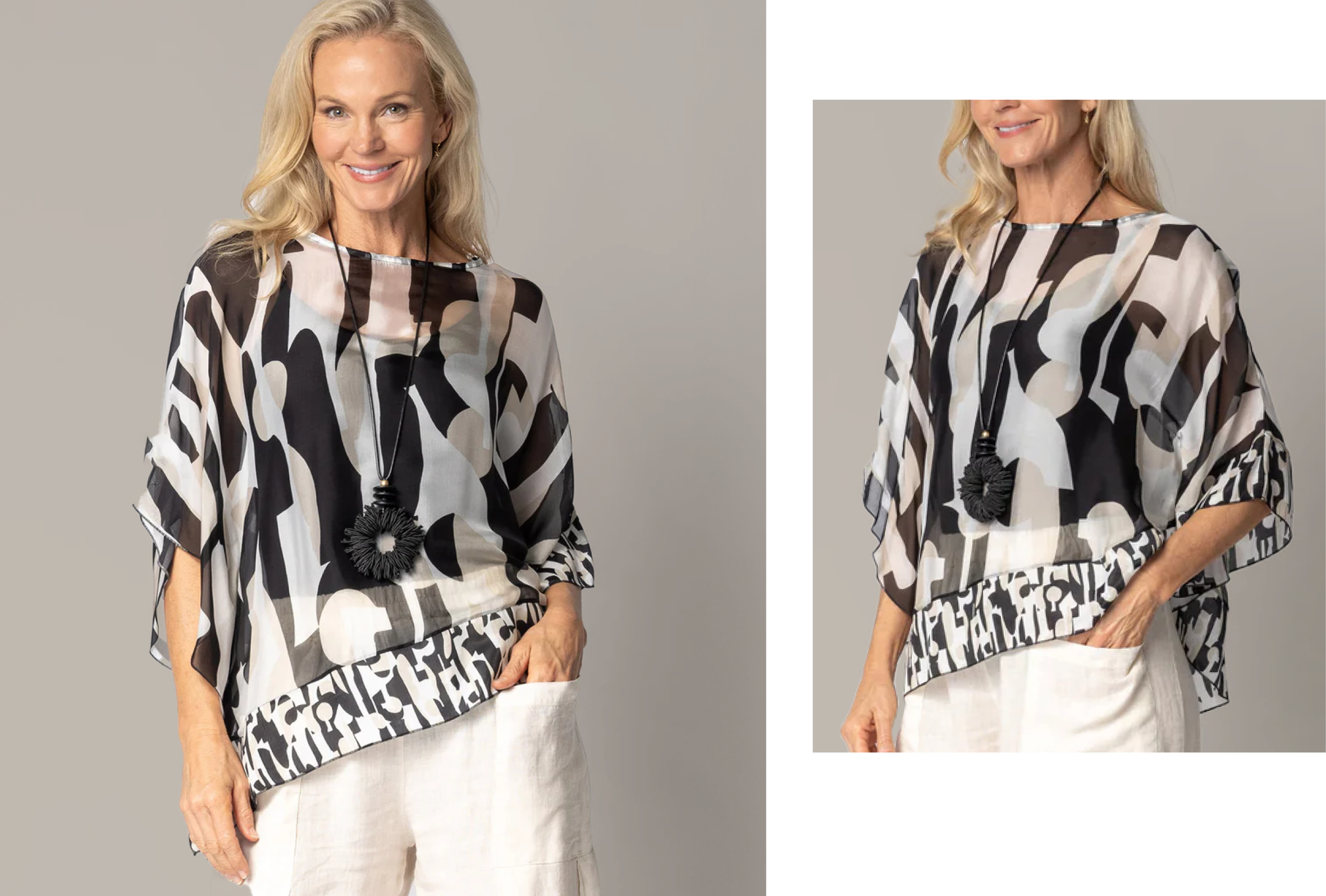 New. Imagine Fashion  Lyris Silk Top  Sizes to fit 10-16