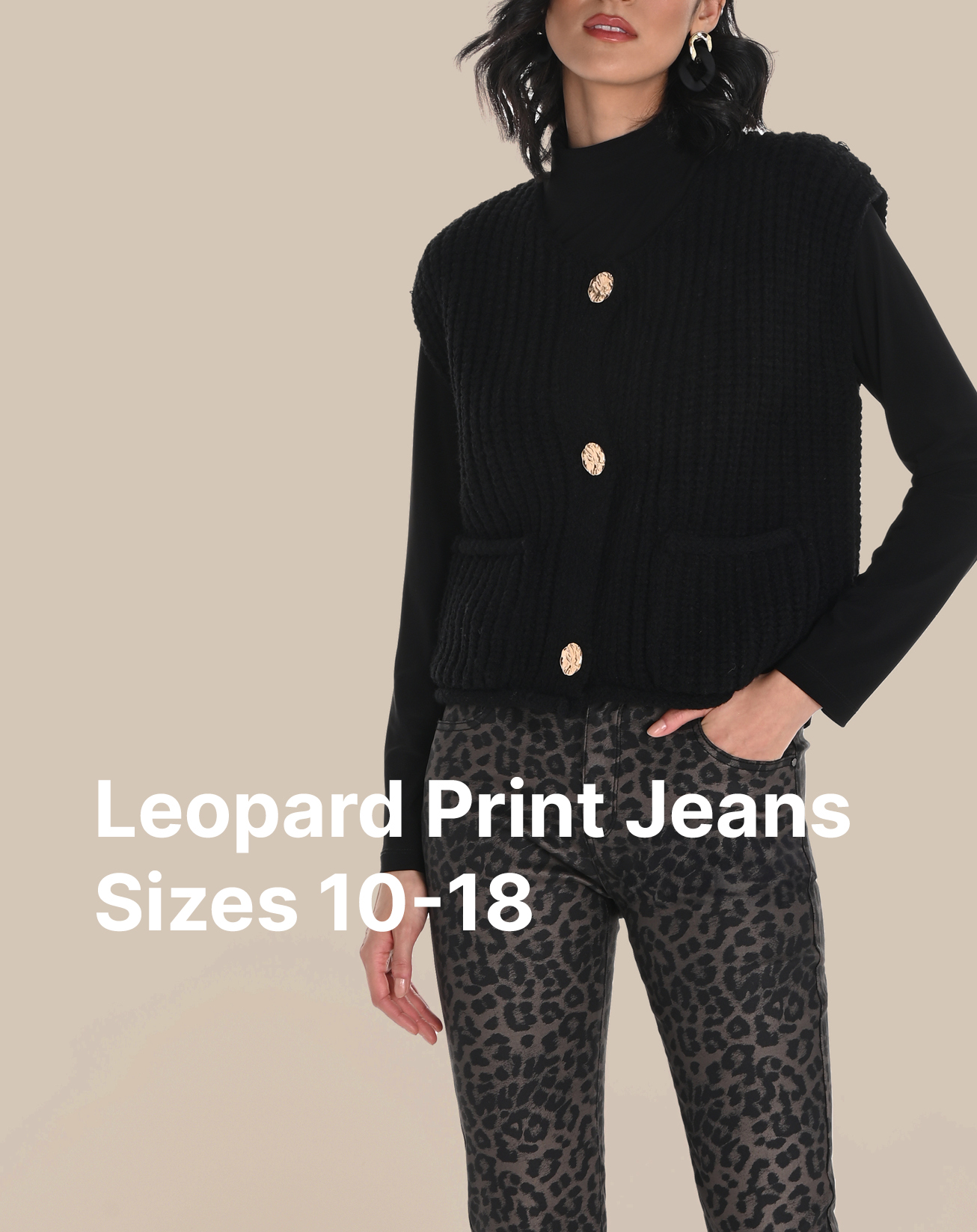 LEOPARD PRINT JEANS