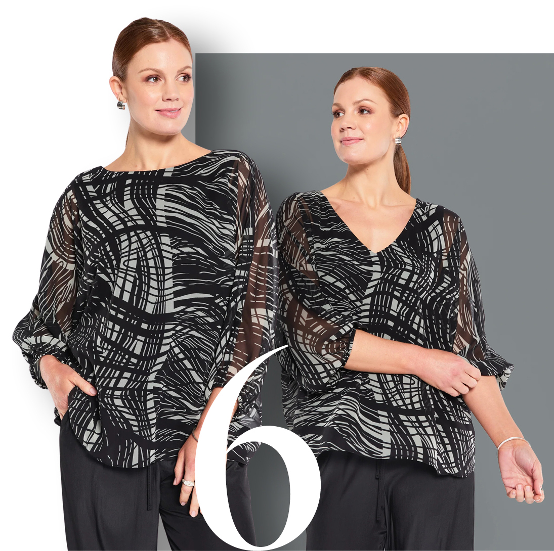 PHILOSOPHY Momentum Crest Reversible Tunic. Sizes 10-24  