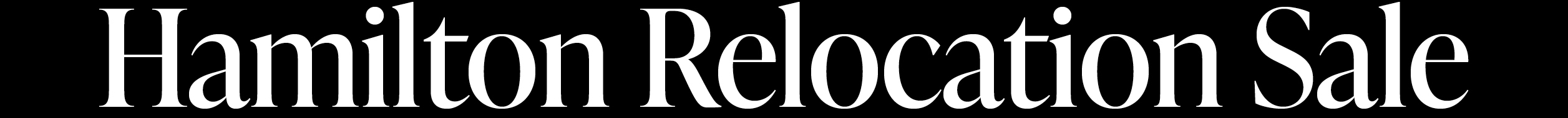 HAMILTON RELOCATION SALE