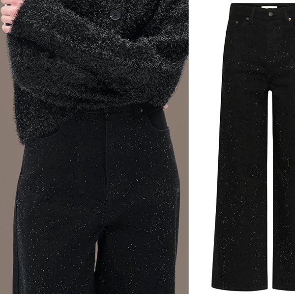 NEW Aalia Bacca Jeans,  Black Shattered Stones by InWear