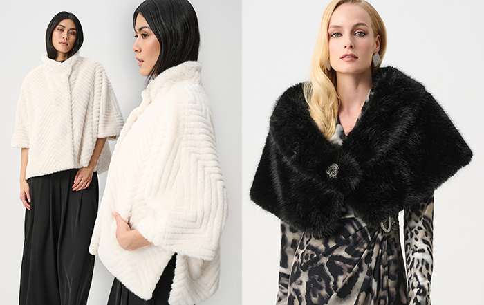 Chevron Faux Fur Cover Up and Faux Fur Stole