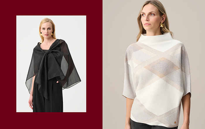 Organza Cover Up, one size, Funnel Neck Abstract Knit