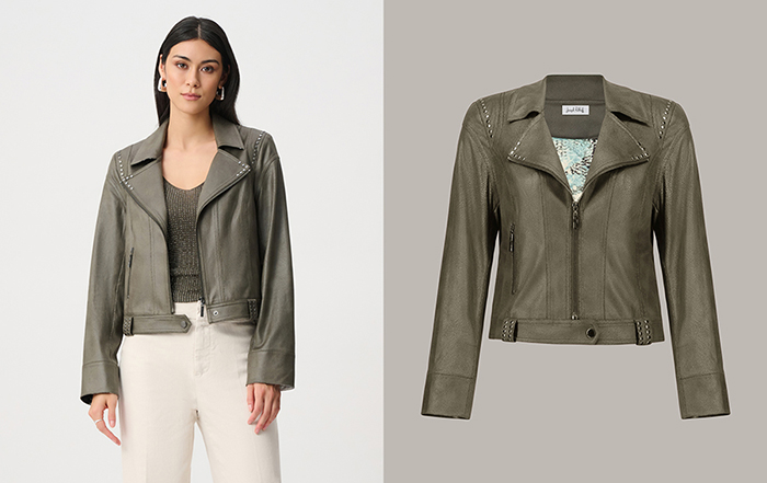 Soft Stretch Suedette Moto Jacket