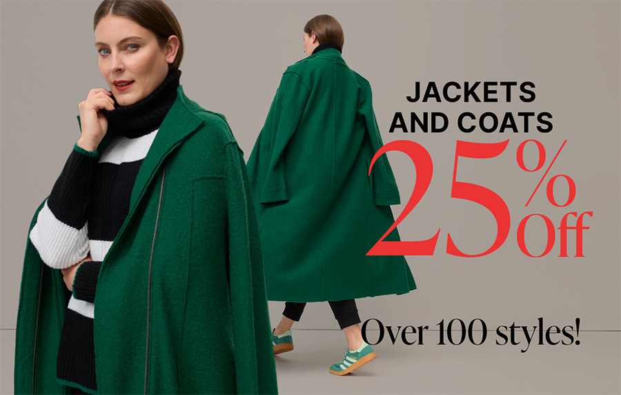25% off selected Jackets and Coats