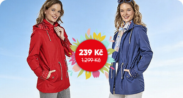 Dámská jarní bunda Livigno (na výběr z modré a červené barvy) za pouhých 239 Kč 