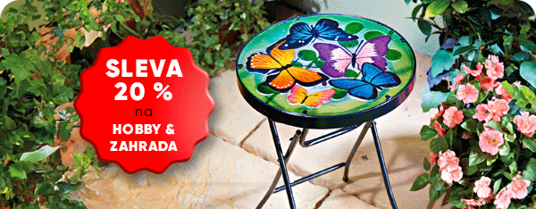 Sleva 20 % na vše z kategorie Hobby a zahrada