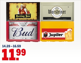 Hertog Jan, Bud, Jupiler of Warsteiner