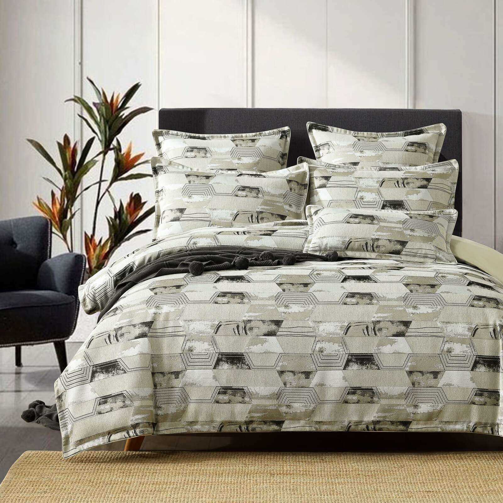 Image of Barclay Natural Quilt Cover Set