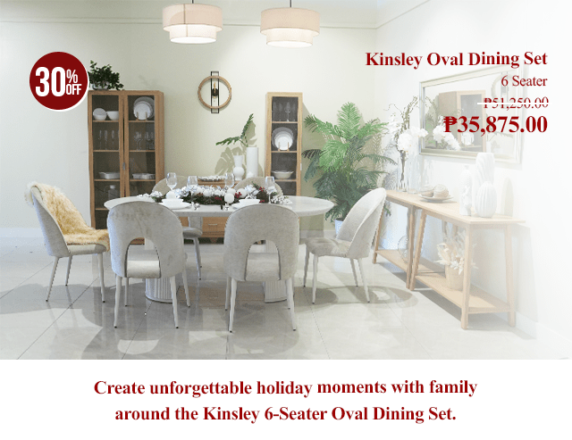 Kinsley 6 Seater Oval Dining Set